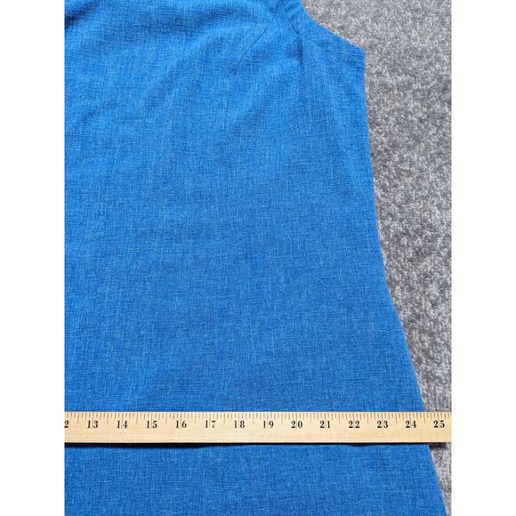 Linea by Louis Dell'Olio Sleeveless Tunic Dress Size XL Blue Princess Seams - Picture 12 of 13